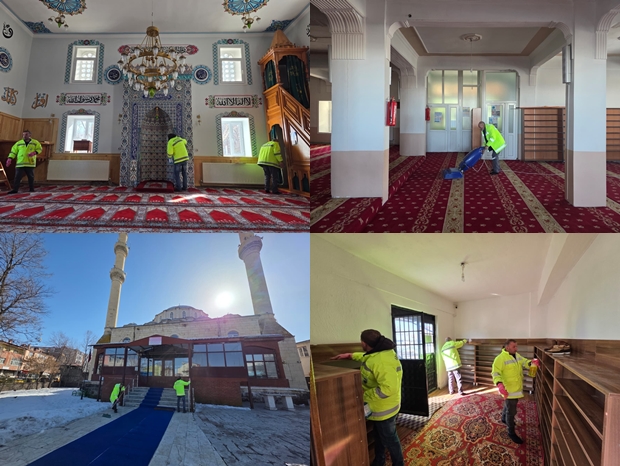 ARDAHAN BELEDİYESİ’NDEN CAMİLERDE RAMAZAN TEMİZLİĞİ
