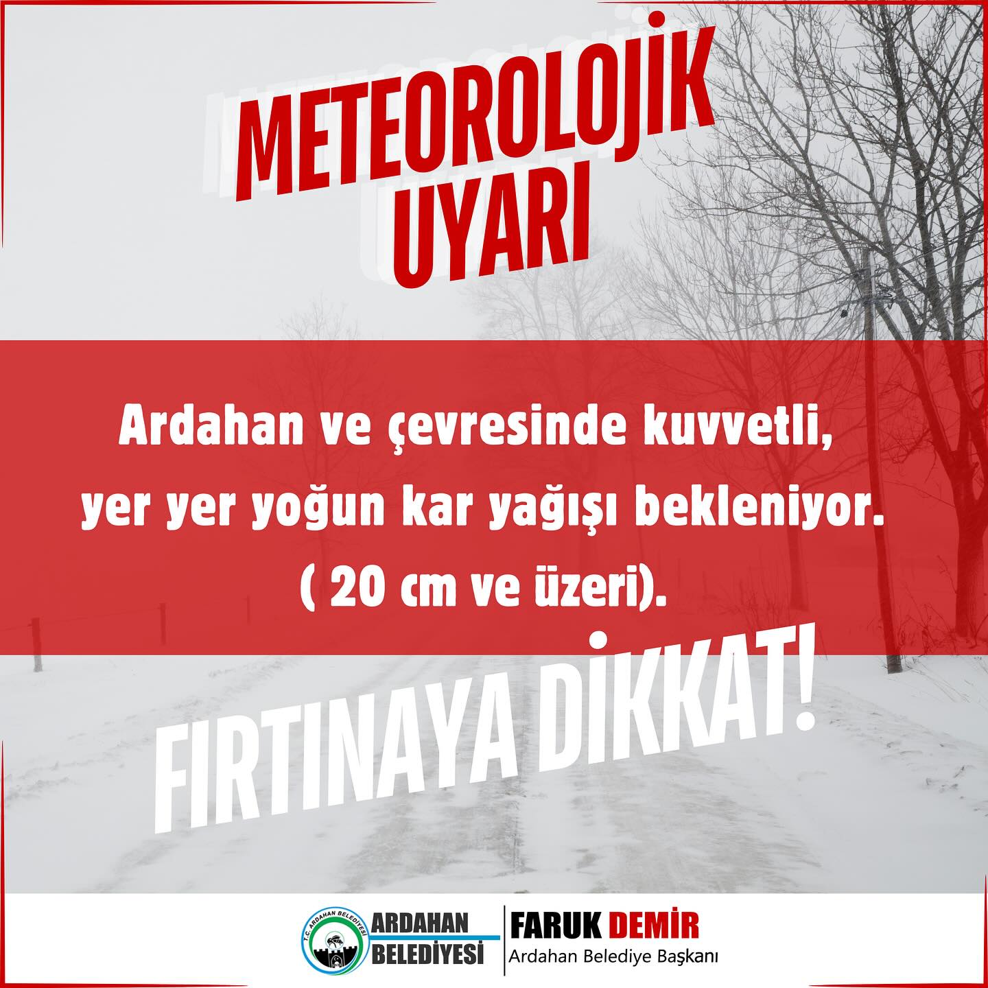 METEOROLOJİK UYARI!
